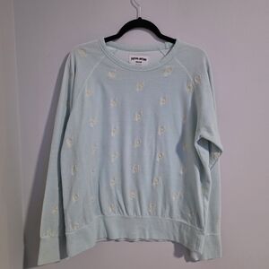Light Blue Sweater with Embroidered Details